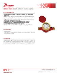 Thumbnail of document Data Sheet - Series WMH High Temp Multi-Jet Water Meters